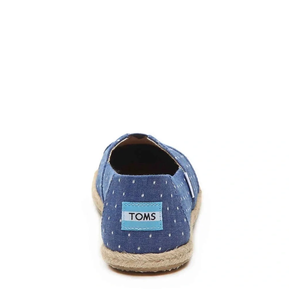 Tom’s Polka Dot Alpargata Flat Espadrille, Size 8 M